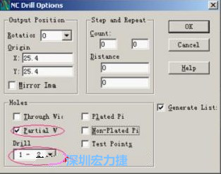 轉(zhuǎn)完Gerber后，接著還需轉(zhuǎn)鉆孔，通孔和盲、埋孔的轉(zhuǎn)法有所不同，轉(zhuǎn)通孔只須點擊Add，在彈出的窗口Document Name輸入文件名