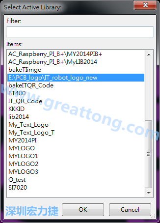 若要存到另外一個library 里， 要點選在File->Current library 重新再選擇Active Library， 就可以點選 File->Save Module in Acitve library 